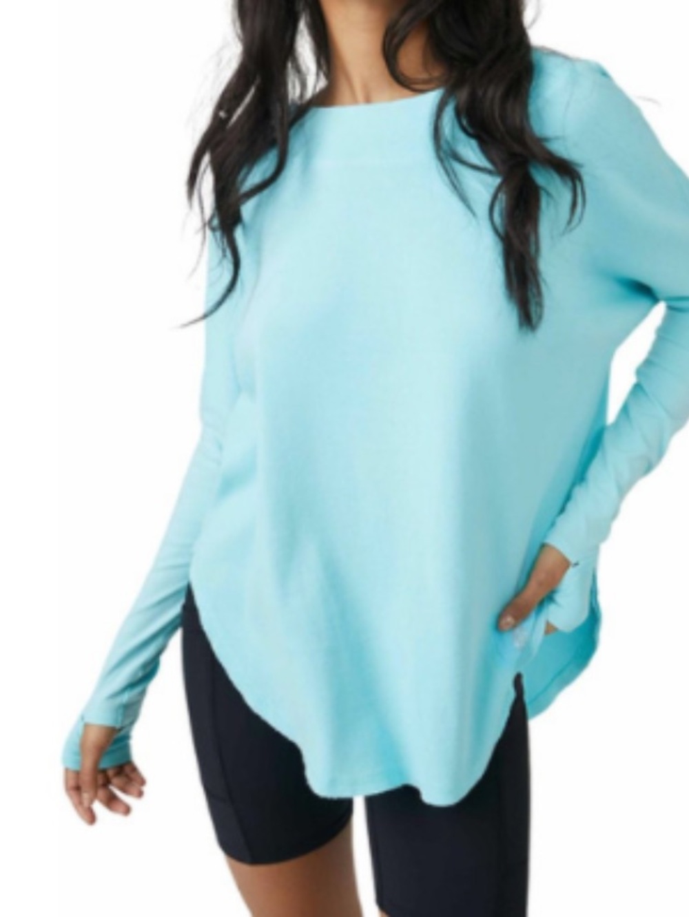 FP Movement by Free People Aqua Long Sleeve Pullover S640